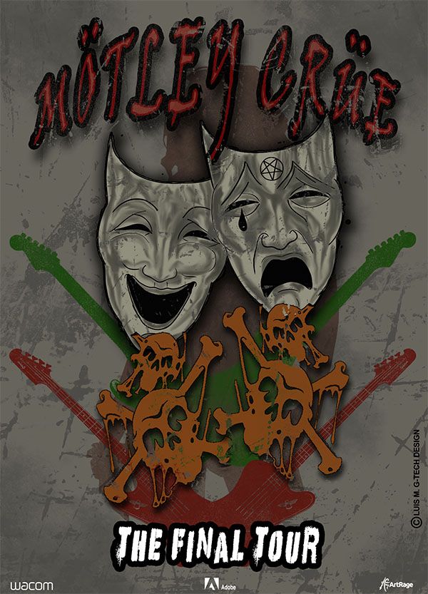 motley-crue-poster-tattoo-style-grunge